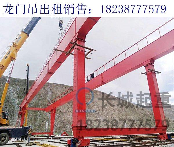 湖南湘西高腿龙门吊厂家 支腿和主梁的连接方式